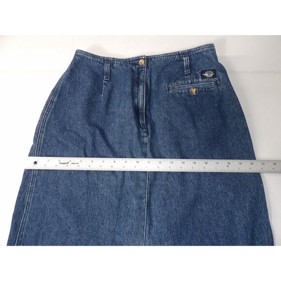 Dockers Denim Skirt Medium Large READ Knee Length Womens High Waisted Pencil V - Picture 11 of 16
